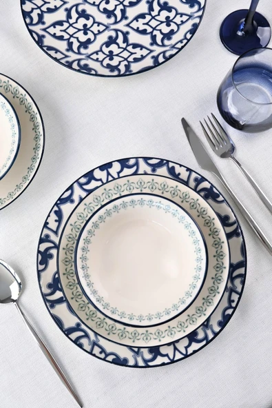 Tabak Evi Porselen Mia Yemek Takımı 4 Kişilik 12 Parça TVL12YKPRS1219 - 2