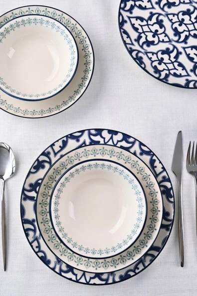 Tabak Evi Porselen Mia Yemek Takımı 4 Kişilik 12 Parça TVL12YKPRS1219 - 5