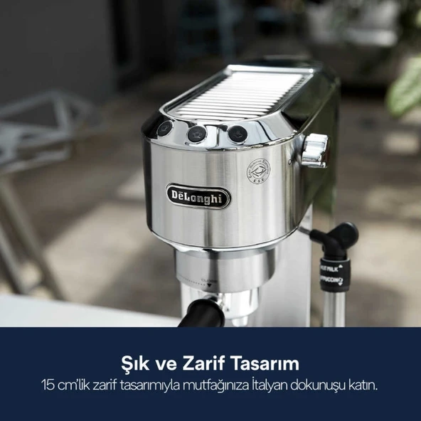 Delonghi Dedica EC685.M Gri Espresso Makinesi - 10