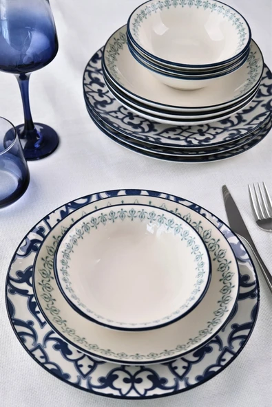 Tabak Evi Porselen Mia Yemek Takımı 4 Kişilik 12 Parça TVL12YKPRS1219