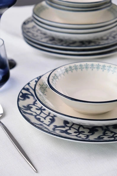 Tabak Evi Porselen Mia Yemek Takımı 4 Kişilik 12 Parça TVL12YKPRS1219 - 4