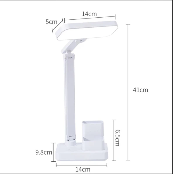 3 RENKLİ KALEMLİKLİ TELEFON TUTUCULU MASA LAMBASI OKUMA IŞIĞI - Resim 6