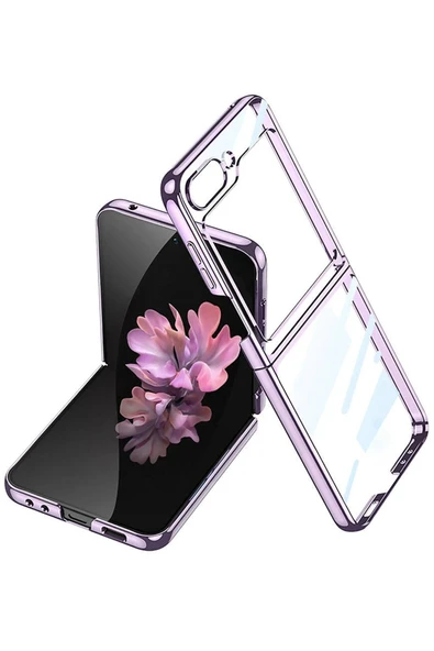 Samsung Galaxy Z Flip 6 Kılıf Fold Element Kapak - Mor - 1