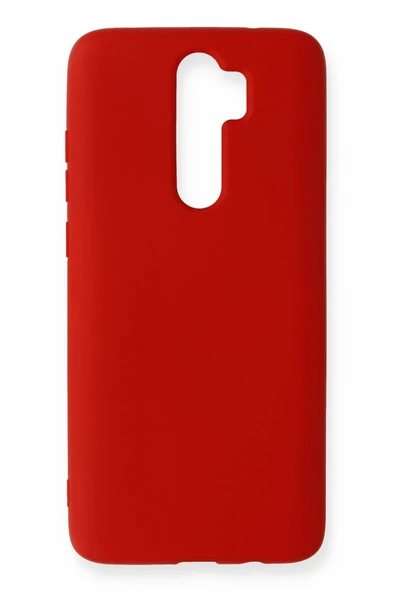 Xiaomi Redmi Note 8 Pro Kılıf Nano içi Kadife Silikon - Kırmızı - 1