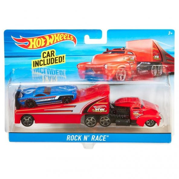 Hot Wheels Rockn Race Express Taşıyıcı Tır ve Araba Seti BDW59 - BDW51 - 4