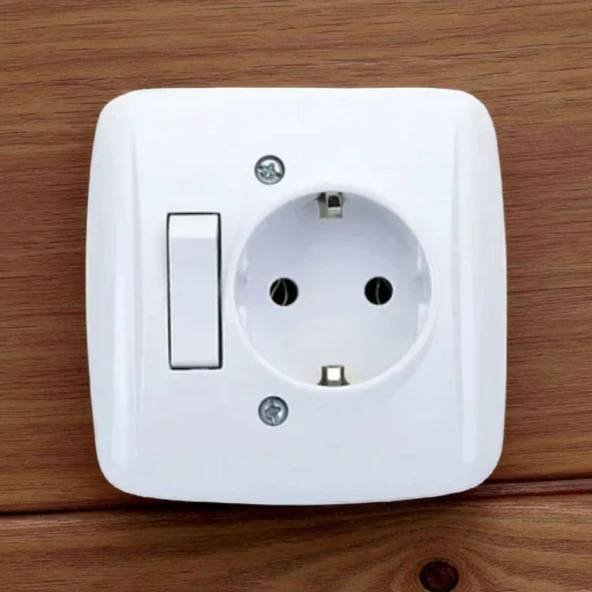 NE-AD Nead Topraklı Anahtarlı Priz ürün görseli 1