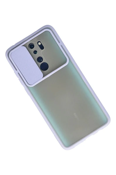 Xiaomi Redmi Note 8 Pro Kılıf Palm Buzlu Kamera Sürgülü Silikon - Lila - 2