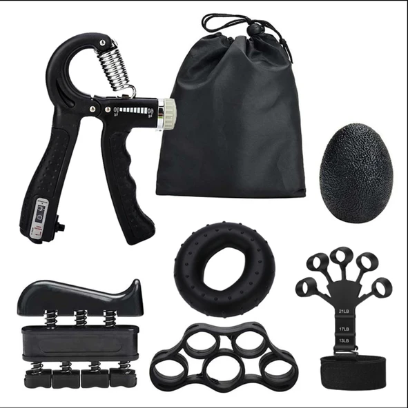 6 LI EL KOL BİLEK GÜÇLENDİRİCİ SET FİTNESS EL EGZERSİZİ KAVRAMA PARMAK TUTUCU BİLEK GÜÇLENDİRME - Resim 2