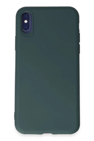 iPhone X Kılıf First Silikon - Koyu Yeşil - 1