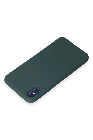 iPhone X Kılıf First Silikon - Koyu Yeşil - 3