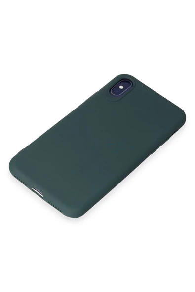 iPhone X Kılıf First Silikon - Koyu Yeşil - 4