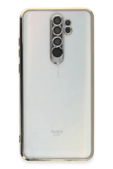 Xiaomi Redmi Note 8 Pro Kılıf Lensli Silikon - Gold - 2