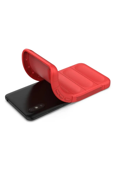 Xiaomi Redmi 9A Kılıf Optimum Silikon - Kırmızı - Resim 4