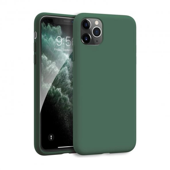 iphone 11 ProMAX Içi Kadife Lansman Şık Kılıf Yeşil