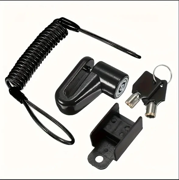 MOTORSİKLET SCOOTER BİSİKLET TEKERLEK ELEKTRİKLİ ARAÇ DİSK KİLİDİ GÜVENLİK KİLİTİ ürün görseli