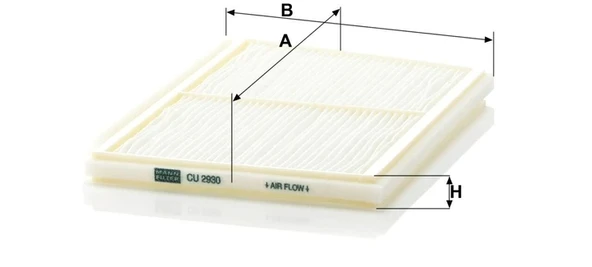 CU 2930 - Kabin hava filtresi -  MANN FILTER - Resim 2