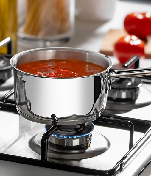 Çelik İndüksiyon Taban Kaçerola Sosluk Sütlük 16cm - 2