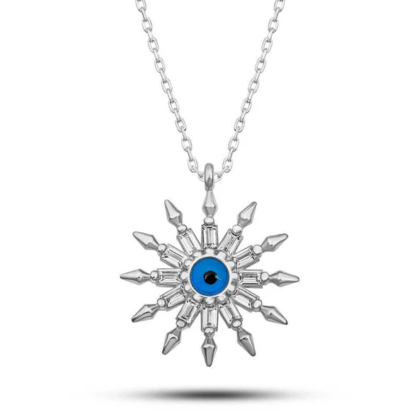 Gümüş Koruyucu Göz Güneş Kadın Kolye ürün görseli