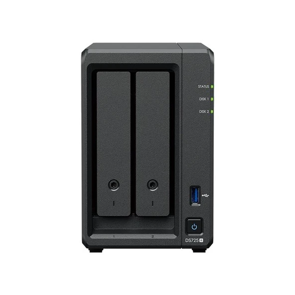 SYNOLOGY DS725 PLUS RYZEN 1600-32GB RAM- 2-diskli Nas Server (Disksiz) - 1