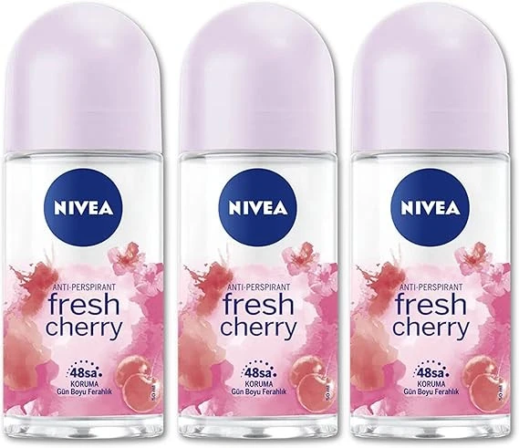 NIVEA ROLL ON (Taze Kiraz) 3 ADET ürün görseli