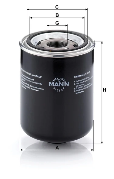 W 1374/5 - Yağ filtresi -  MANN FILTER - Resim 2