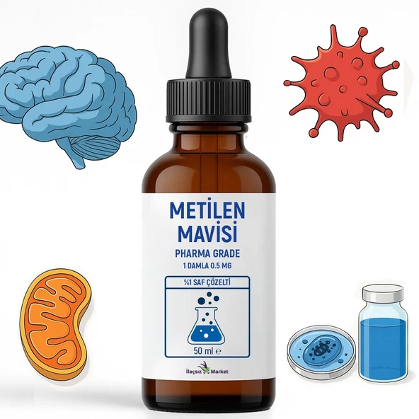 Metilen Mavisi (50 ml) – %1 Saf Çözelti - 1