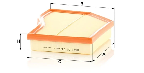 C 30 030 - Hava filtresi -  MANN FILTER - Resim 2