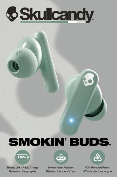 Skullcandy Smokin Buds Tws Kablosuz Kulak İçi Kulaklık Preppy Sage S2TAW-T989 - 4