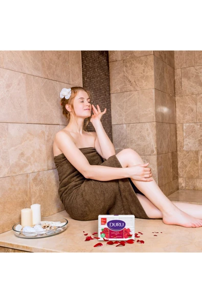 Duru Saf & Doğal Beyaz Kalıp Gül Sabunu 4 lü 600 gr - Resim 2