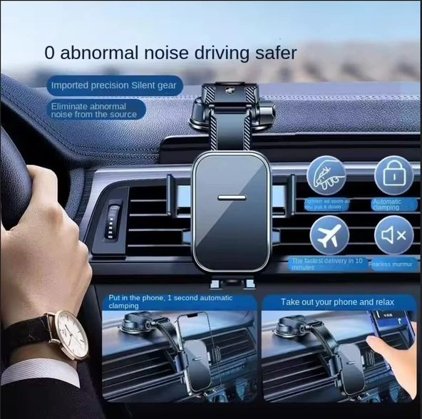 ARAÇ İÇİ VANTUZLU TORPİDO ÜSTÜ CAM UNİVERSAL TELEFON TUTUCU 360 DERECE DÖNEBİLEN TELEFON TUTUCU - Resim 3