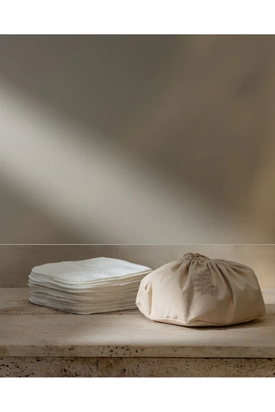 Mireille 25'li Pamuklu Havlu Seti - Beyaz ürün görseli 1