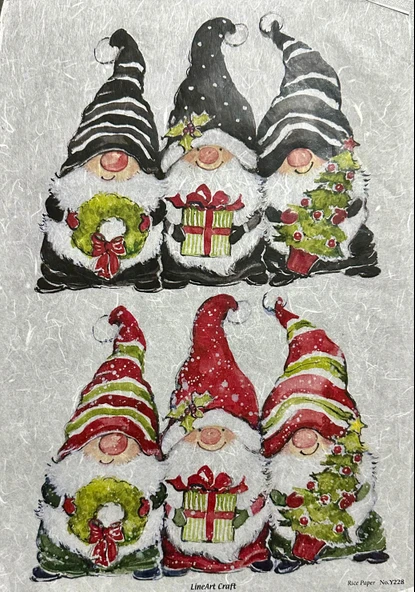 LİNEART PİRİNÇ DEKOPAJ KAĞIDI Y228 ürün görseli