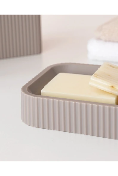 Kelly 3'lü Banyo Seti - Açık Kahve - Resim 4