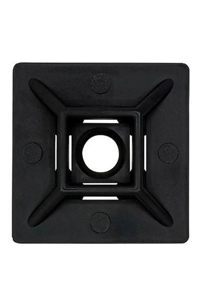 PEMSAN Yapışkan Kare Kroşe 28x28 SİYAH (100lü Paket) - 2