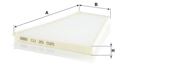 CU 25 025 - Kabin hava filtresi -  MANN FILTER - Resim 2