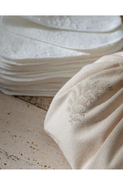 Mireille 25'li Pamuklu Havlu Seti - Beyaz - Resim 2