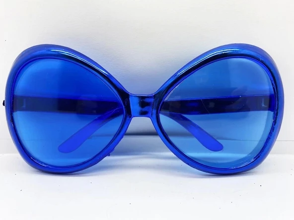 CEYLAN ADAM   Yeşilçam Temalı Parti Gözlüğü Mavi Renk 7x16 cm ürün görseli 1