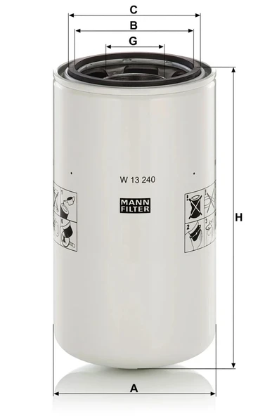 W 13 240 - Hidrolik -  MANN FILTER - Resim 2