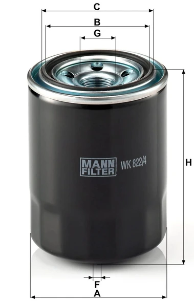WK 822/4 - Yakıt Filtresi -  MANN FILTER - Resim 2