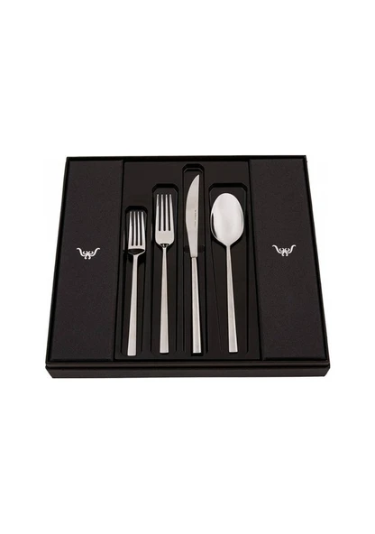 Karaca Milas Çatal Kaşık Bıçak Seti 6 Kişilik 24 Parça Gümüş