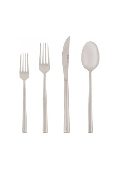 Karaca Milas Çatal Kaşık Bıçak Seti 6 Kişilik 24 Parça Gümüş - 3