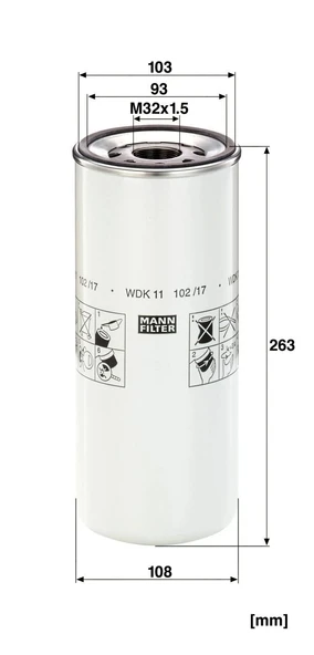 WDK 11 102/17 - Yakıt Filtresi -  MANN FILTER - Resim 2