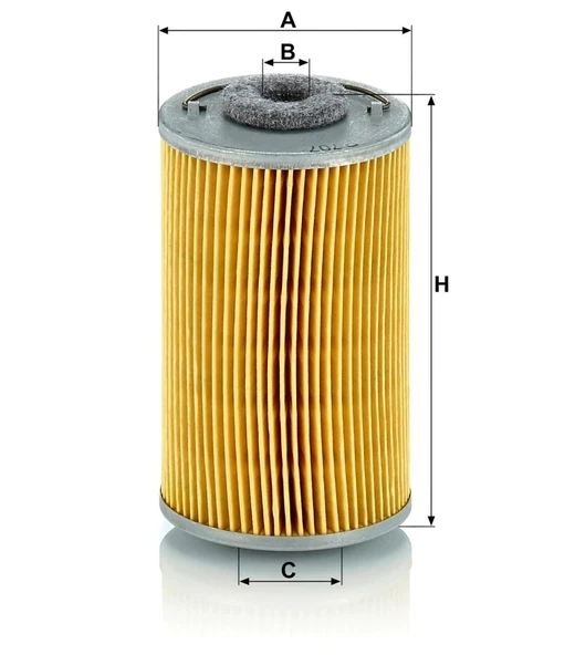 P 707 - Yakıt Filtresi -  MANN FILTER - Resim 2