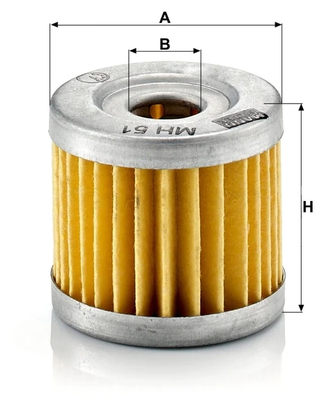 MH 51 - Yağ filtresi -  MANN FILTER - Resim 2