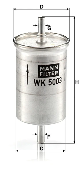 WK 5003 - Yakıt Filtresi -  MANN FILTER - Resim 2