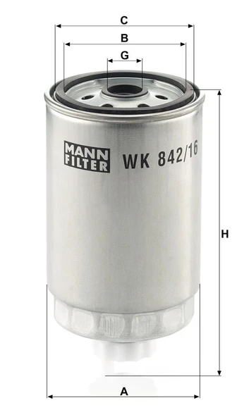 WK 842/16 - Yakıt Filtresi -  MANN FILTER - Resim 2