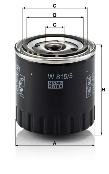 W 815/5 - Yağ filtresi -  MANN FILTER - Resim 2