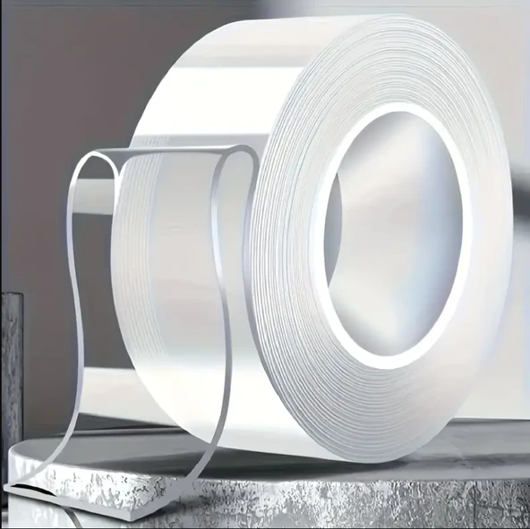 1 METRE ULTRA GÜÇLÜ ÇİFT TARAFLI NANO BANT HALI TABLO RESİM YAPIŞTIRMA BANDI 2 CM EN - 1