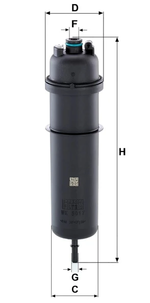 WK 5017 - Yakıt Filtresi -  MANN FILTER - Resim 2