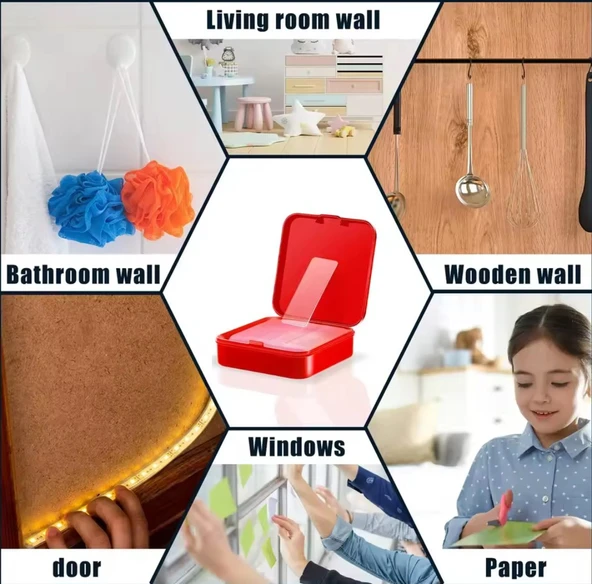 1.4 CM - 4.5 CM 60 ADET KALİTELİ ÇİFT TARAFLI BANT HALI TABLO RESİM YAPIŞTIRMA BANDI - 4